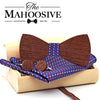 Wooden bow tie With Pocket Square